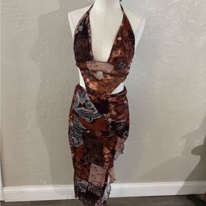 Amazon Halter Neck/ Skirt set Sz XS